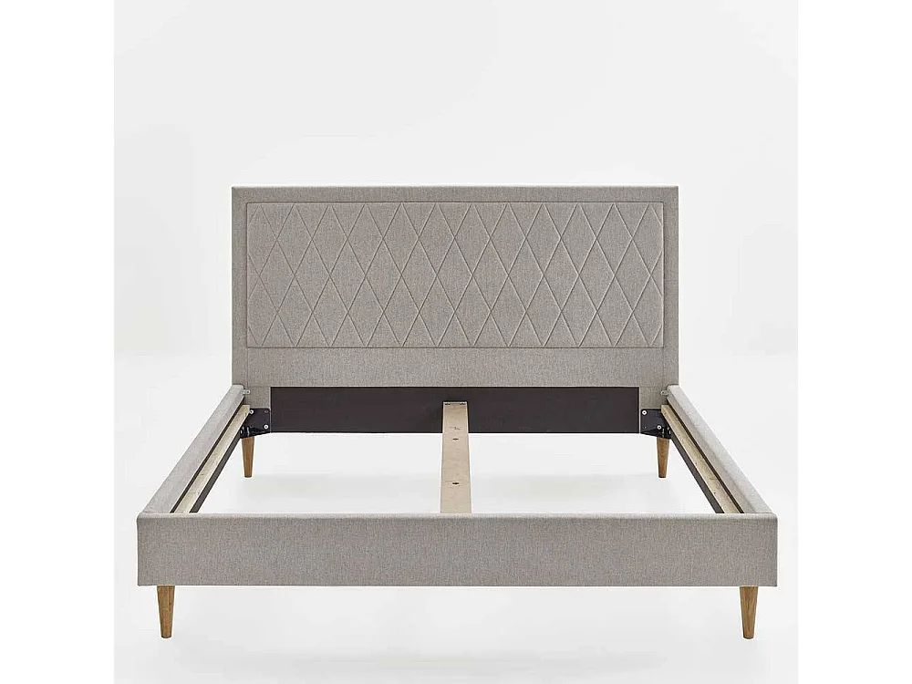 Polsterbett Cremefarben in modernem Design 38 cm Einstiegshöhe