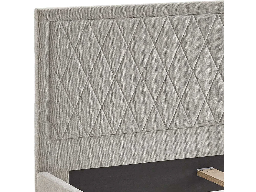 Polsterbett Cremefarben in modernem Design 38 cm Einstiegshöhe