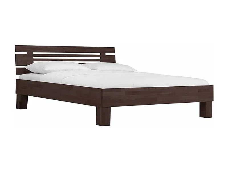 Holzbett in Wenge lackiert Buche Massivholz