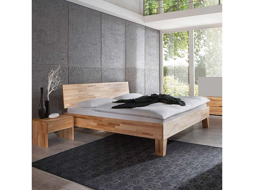 Singlebett aus Kernbuche Massivholz geölt