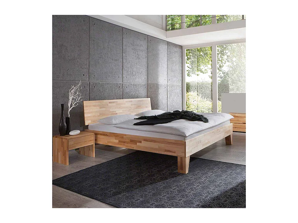 Singlebett aus Kernbuche Massivholz geölt