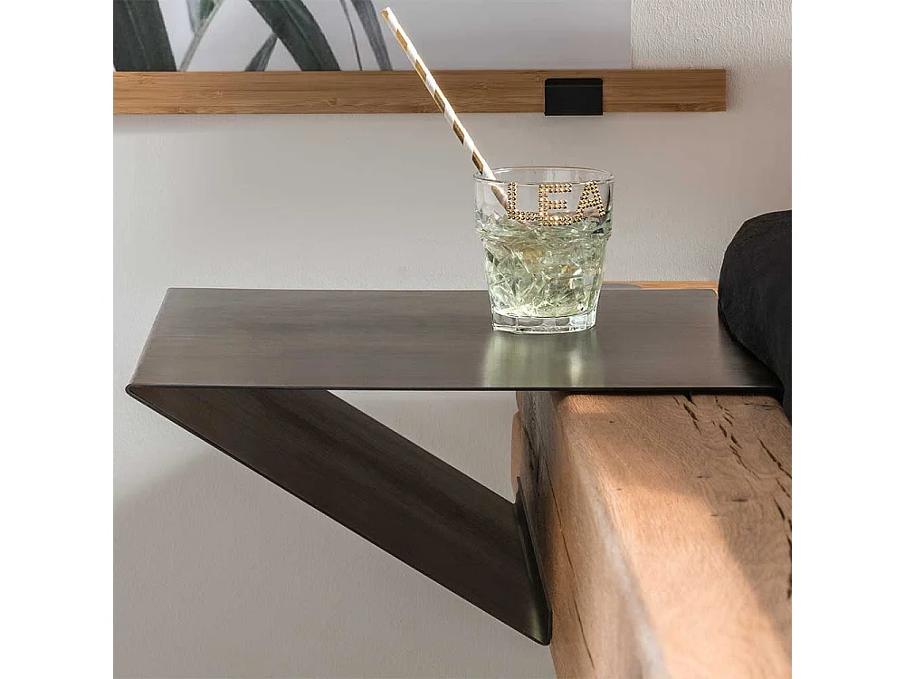 Naturholzbetten Massiv im Industry und Loft Stil 45 cm Einstiegshöhe