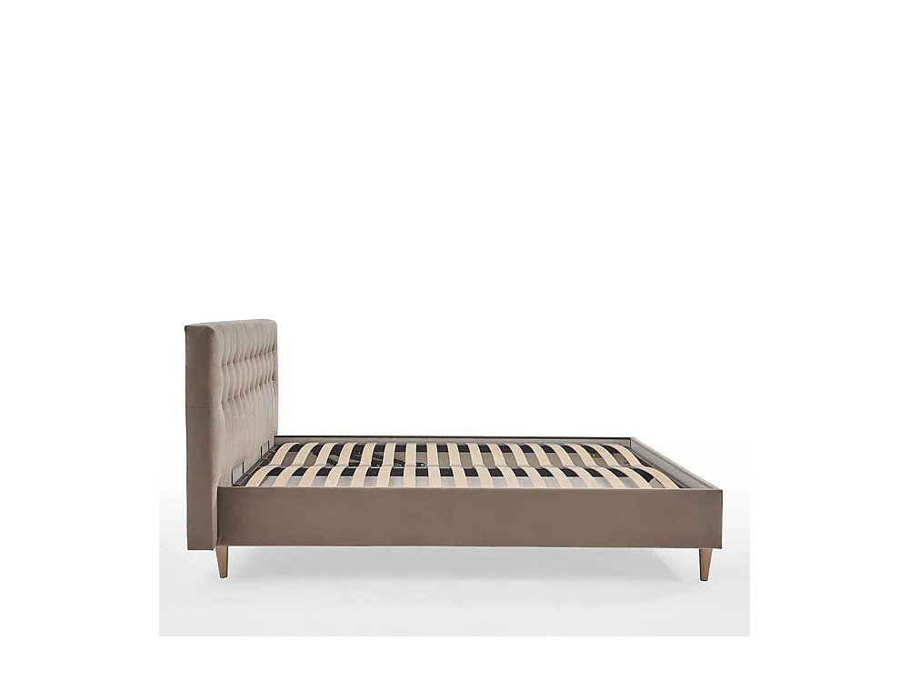 Bett Taupe 160x200 cm & 180x200 cm in modernem Design mit Bettkasten