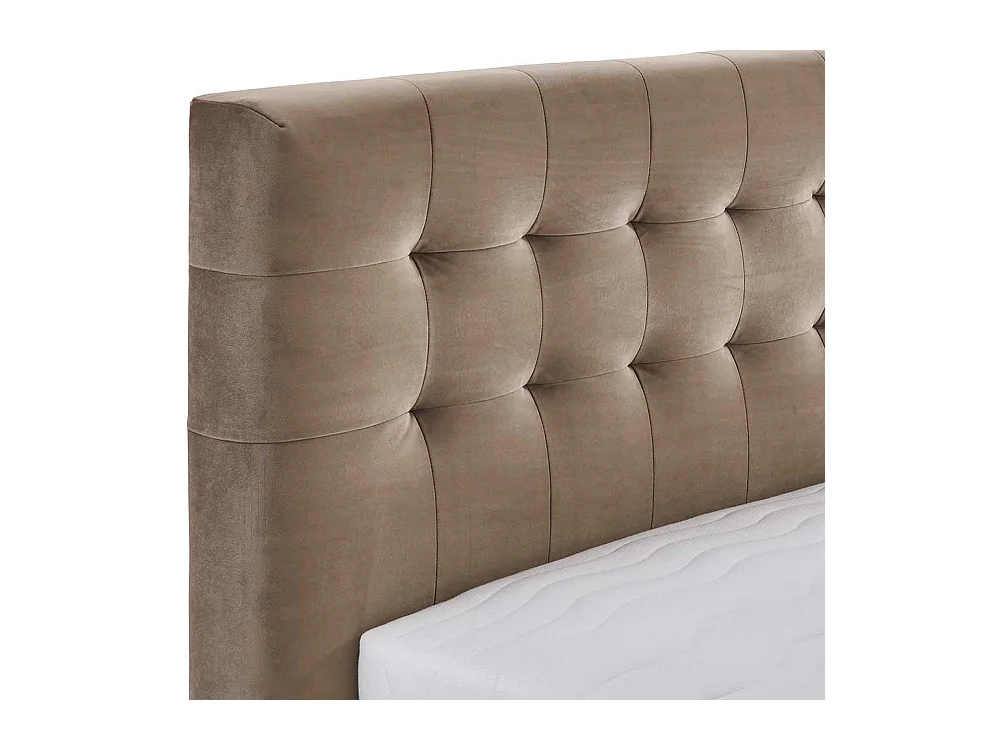 Bett Taupe 160x200 cm & 180x200 cm in modernem Design mit Bettkasten