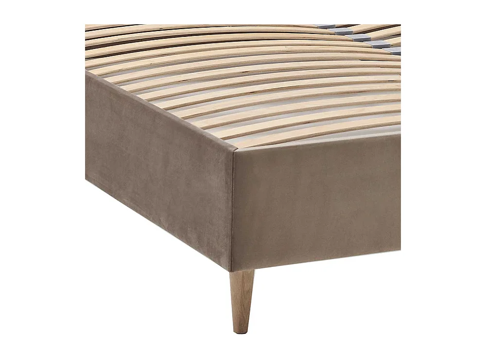 Bett Taupe 160x200 cm & 180x200 cm in modernem Design mit Bettkasten