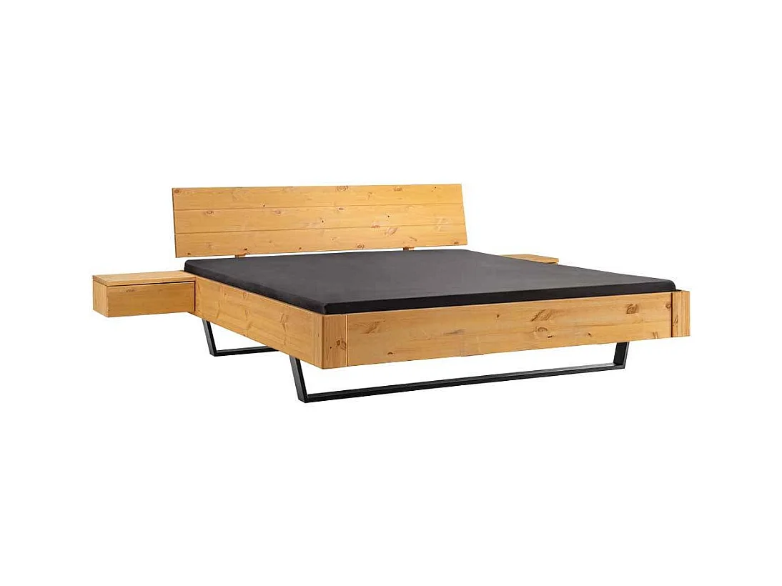 Doppelbett Kufenbett aus Kiefer Massivholz gelaugt