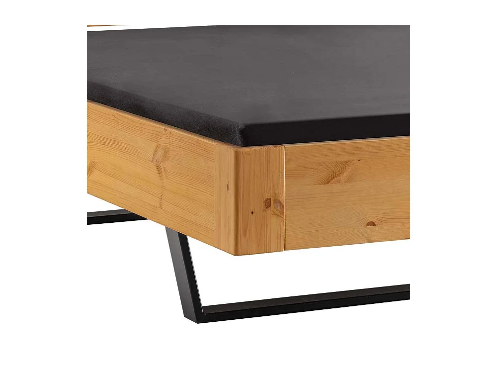 Doppelbett Kufenbett aus Kiefer Massivholz gelaugt