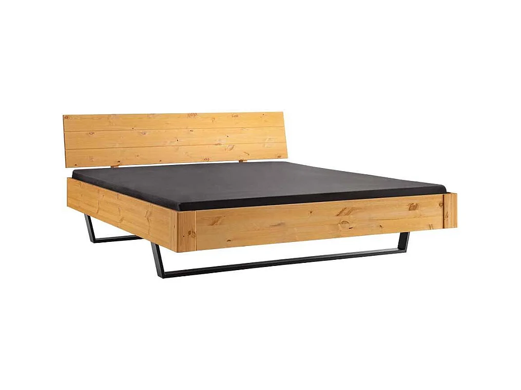 Doppelbett Kufenbett aus Kiefer Massivholz gelaugt