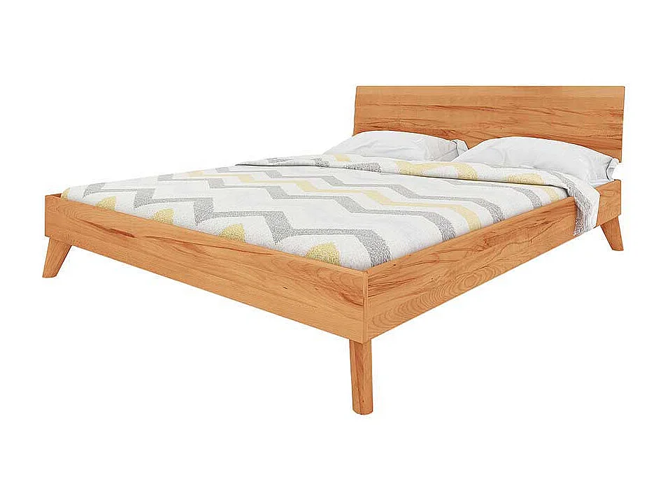 Futonbett aus Kernbuche Massivholz modern
