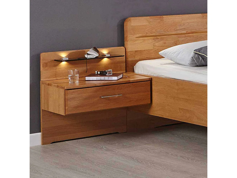 Ehebett aus Erle Nachtkonsolen (dreiteilig)