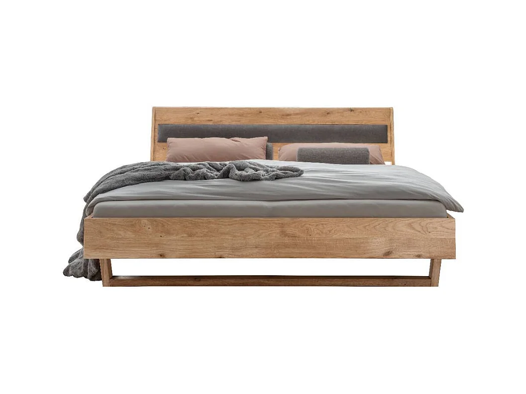Doppelbett Massivholzbett Oberfläche geölt Kufengestell aus Holz