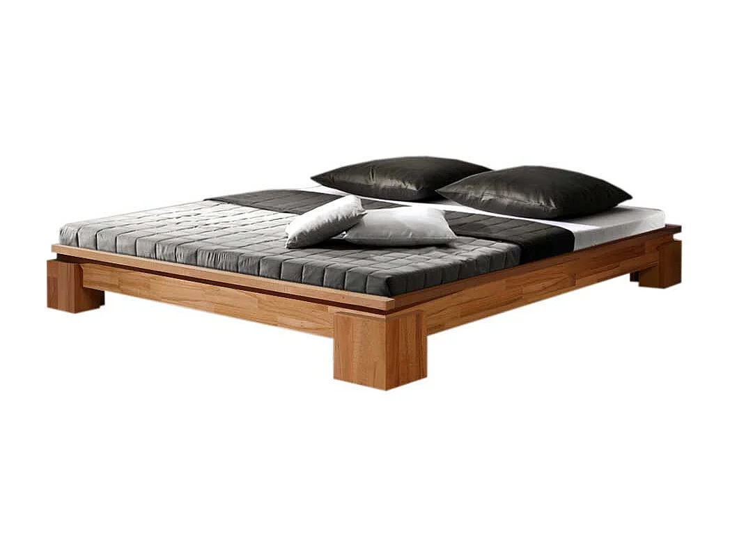 Massivholzbett aus Kernbuche ohne Kopfteil