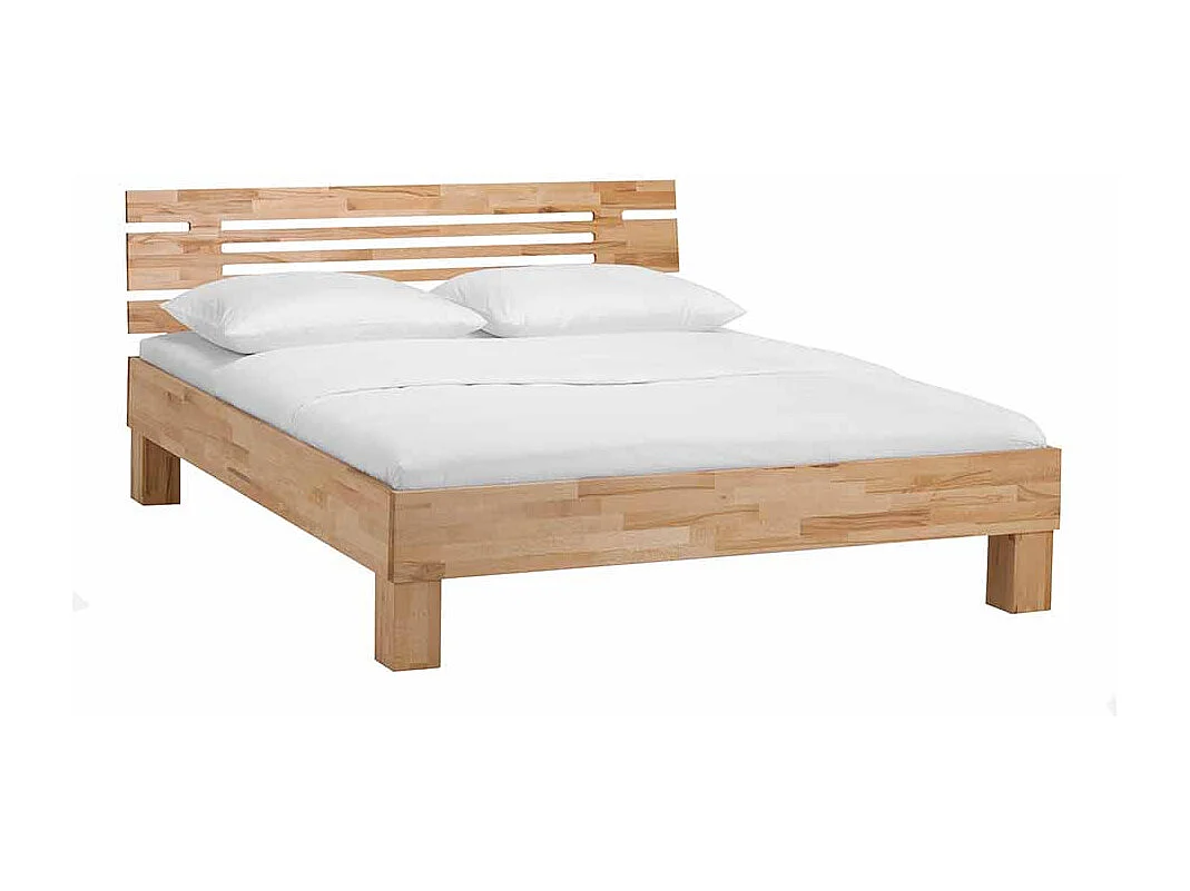 Bett aus Kernbuche massiv geölt