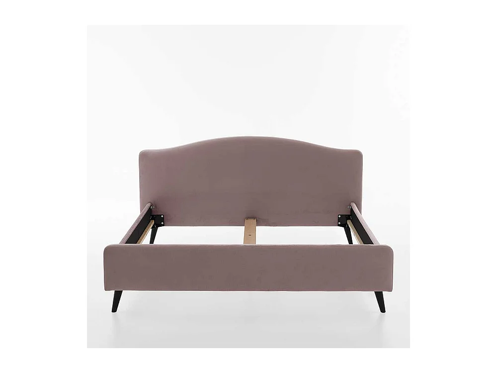 Polsterbett in Altrosa Velours modern
