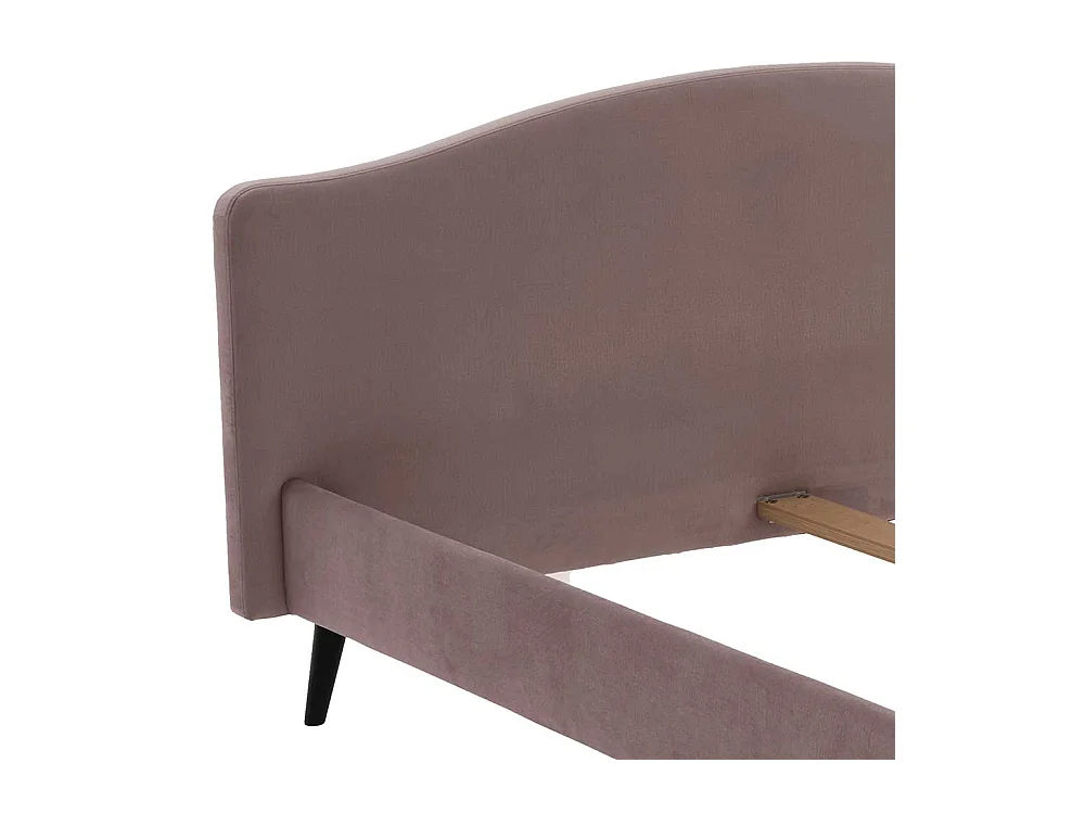 Polsterbett in Altrosa Velours modern