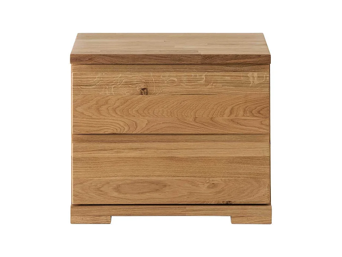 Echtholzbett mit Kommoden aus Wildeiche Massivholz Oberfläche geölt (dreiteilig)