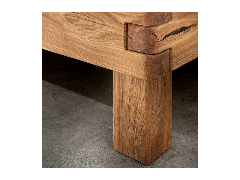 Naturholzbetten Betten aus Wildeiche Massivholz 45 cm Fußteil