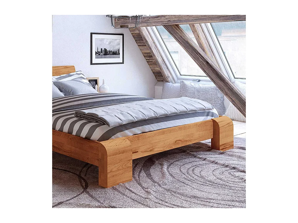 Futonbett aus Kernbuche Massivholz modern