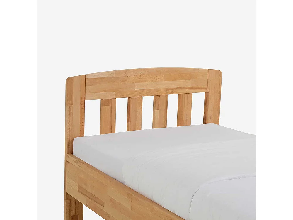 Einzelbett aus Buche massiv lackiert mit Überlänge