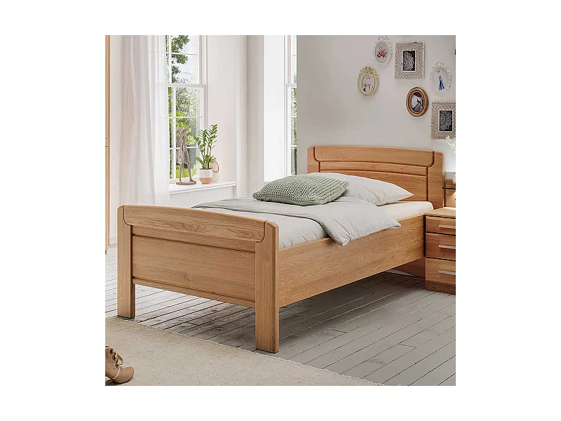 Seniorenbett aus Eiche teilmassiv Made in Germany