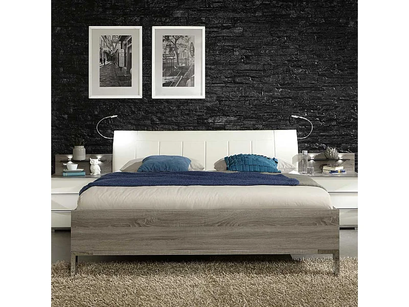 Komfortbett mit Polsterkopfteil Beleuchtung