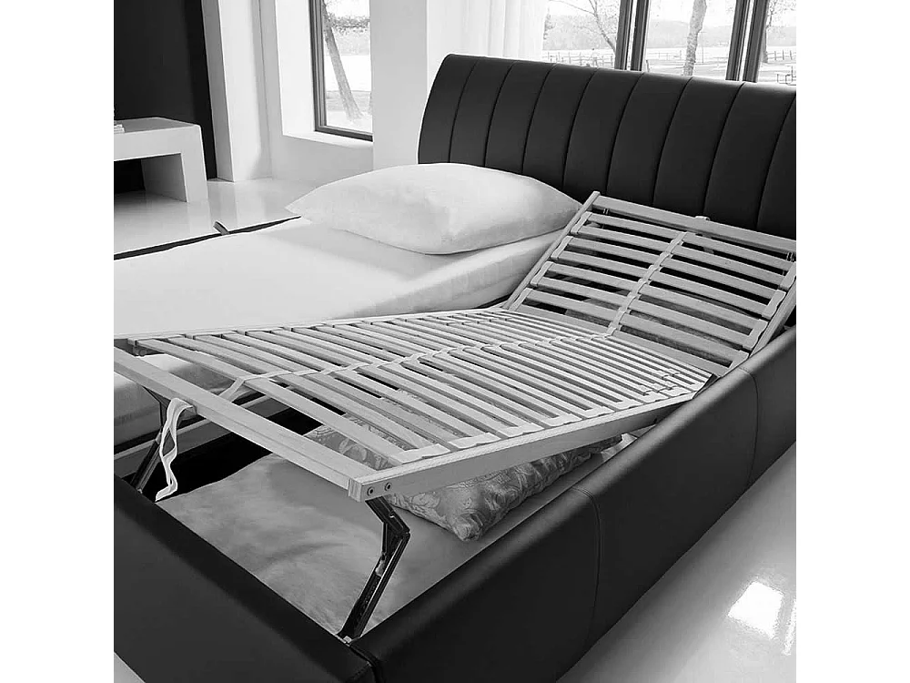 Futonbett in Schwarz mit Bettkasten