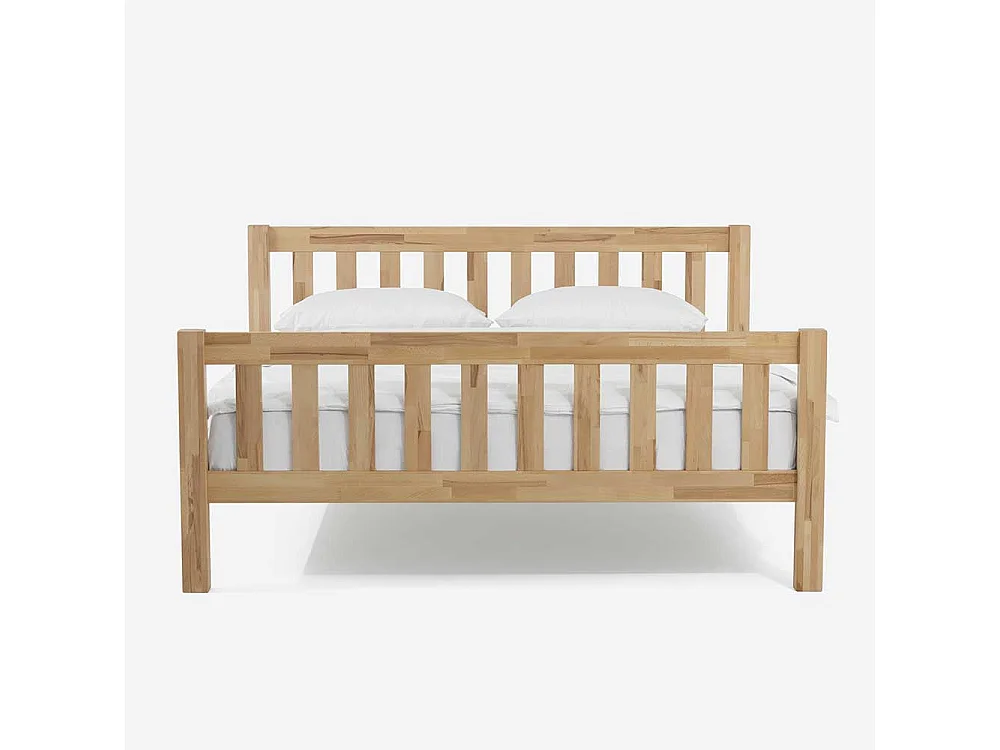 Einzelbett aus Kernbuche Massivholz mit Nachttisch (zweiteilig)