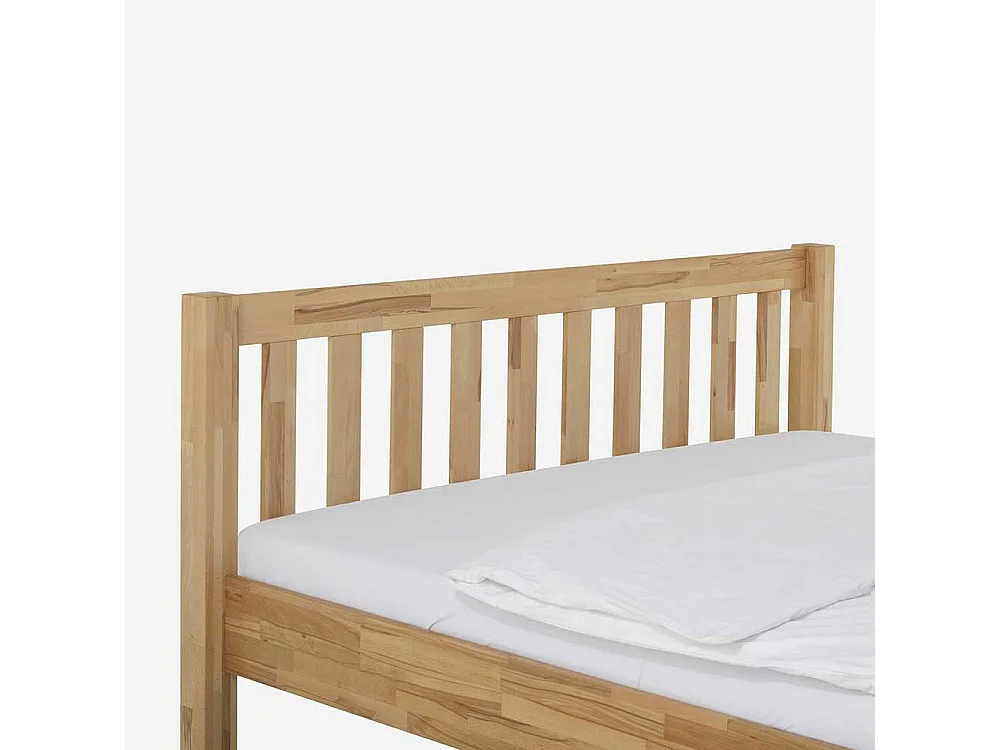 Einzelbett aus Kernbuche Massivholz mit Nachttisch (zweiteilig)