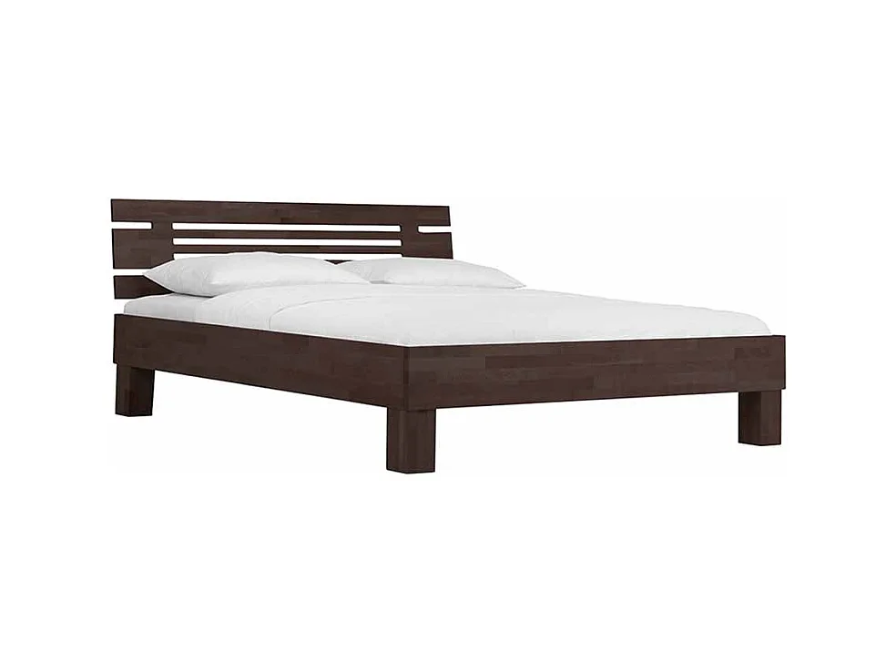 Holzbett in Wenge lackiert Buche Massivholz