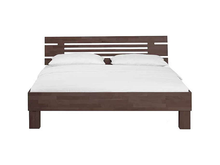 Holzbett in Wenge lackiert Buche Massivholz