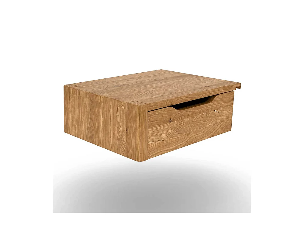 Bett in Wildeichefarben Vierfußgestell aus Holz