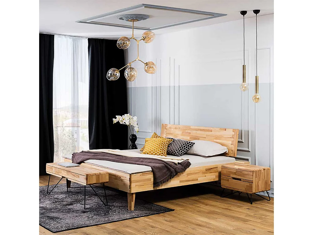 Singelbett aus Kernbuche Massivholz geölt