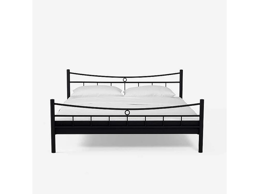 Metallbett aus Eisen Schwarz