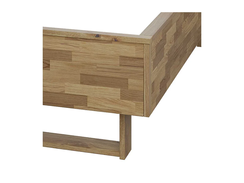 Massivholz Bett aus Eiche geölt Bügelgestell