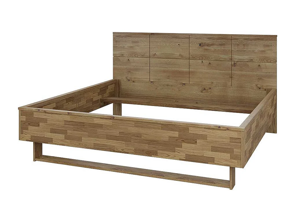 Massivholz Bett aus Eiche geölt Bügelgestell