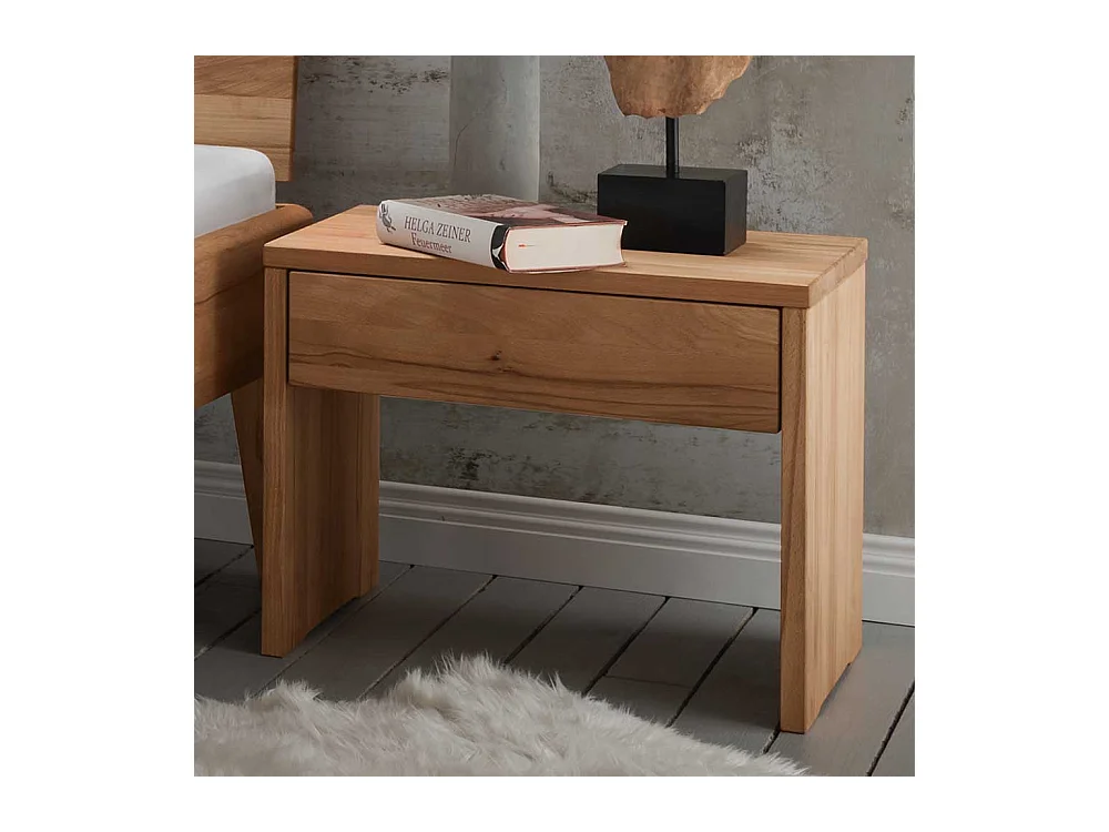 Kernbuche Massivbett mit Nachtkonsolen Oberfläche geölt (dreiteilig)