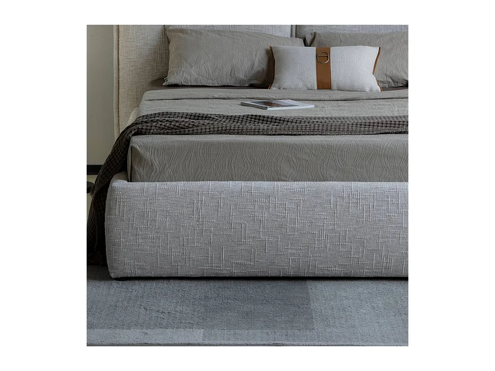 Stoffbett Doppelbett in modernem Design - Beige