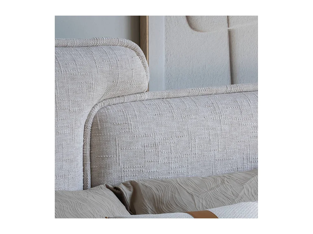 Stoffbett Doppelbett in modernem Design - Beige