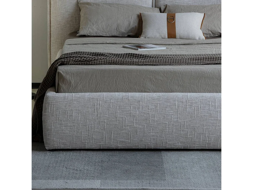 Stoffbett Doppelbett in modernem Design - Beige