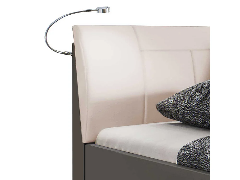 Design Doppelbett mit Nachtkonsolen LED Beleuchtung (dreiteilig)