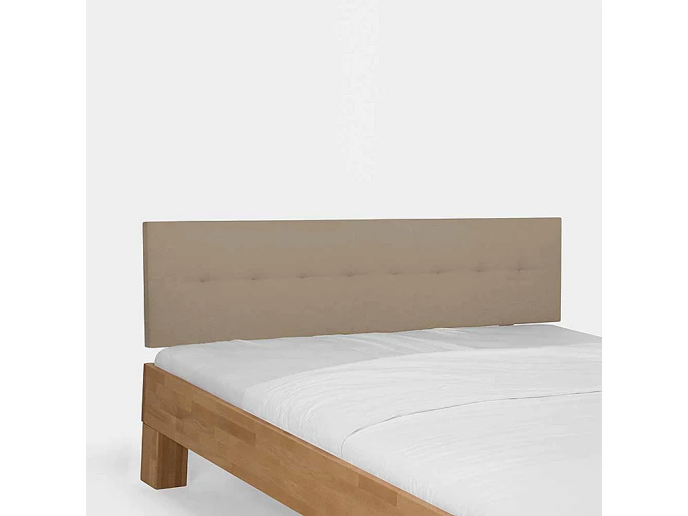 Holzbett mit gepolstertem Kopfteil Buche Massivholz