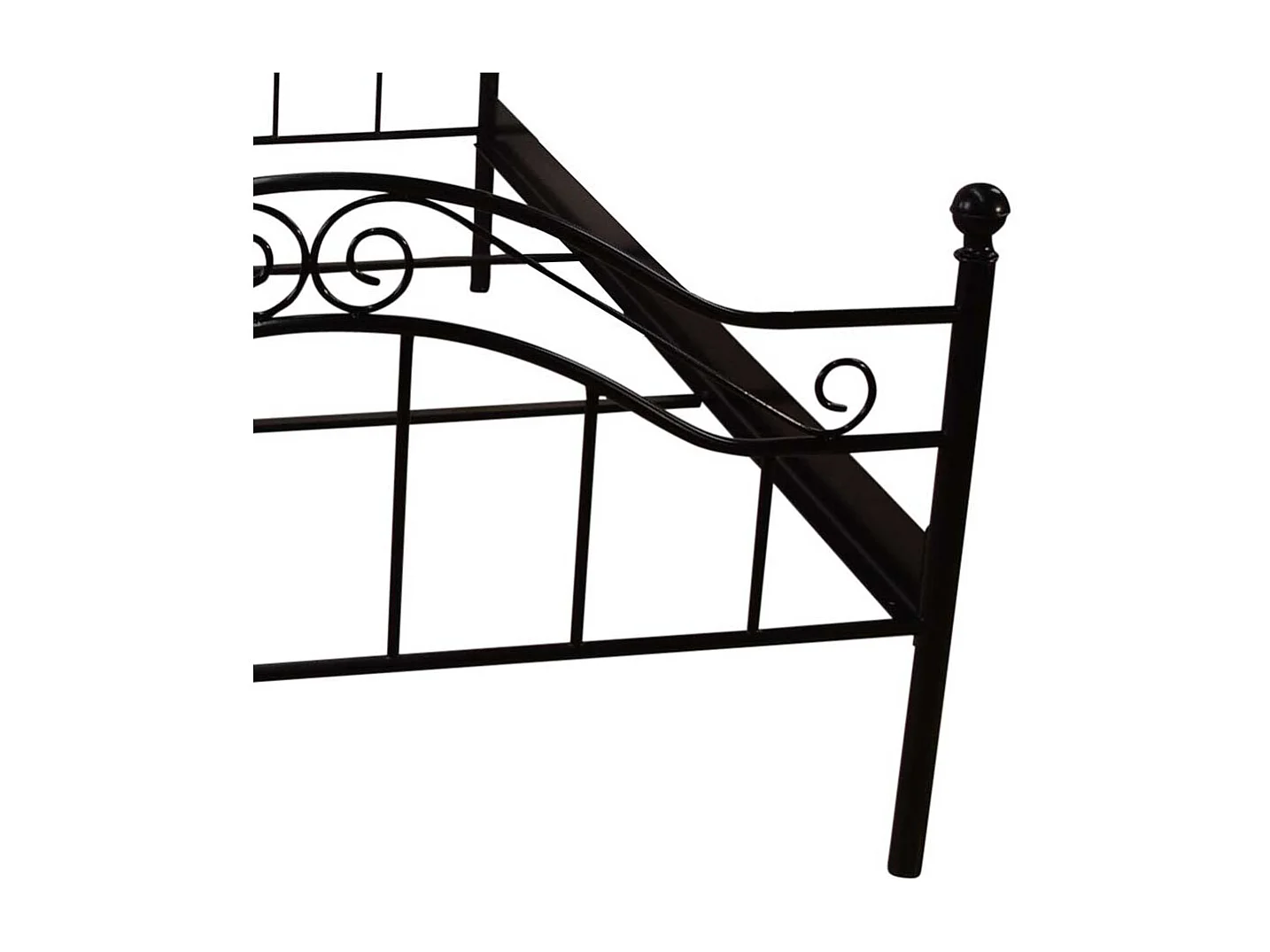 Vintage Bett in Schwarz Metall