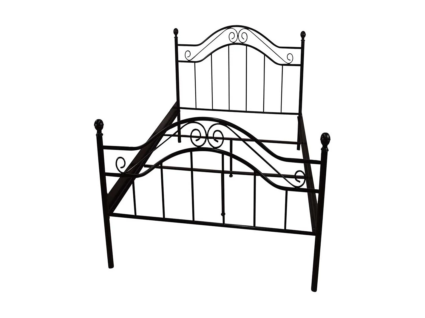 Vintage Bett in Schwarz Metall