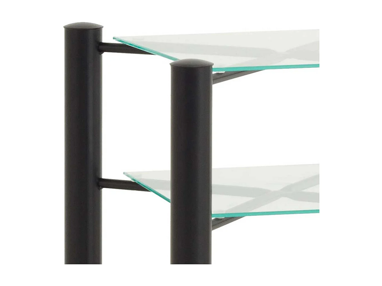 Metall Doppelbett mit Nahchttischen Eisen Schwarz (dreiteilig)