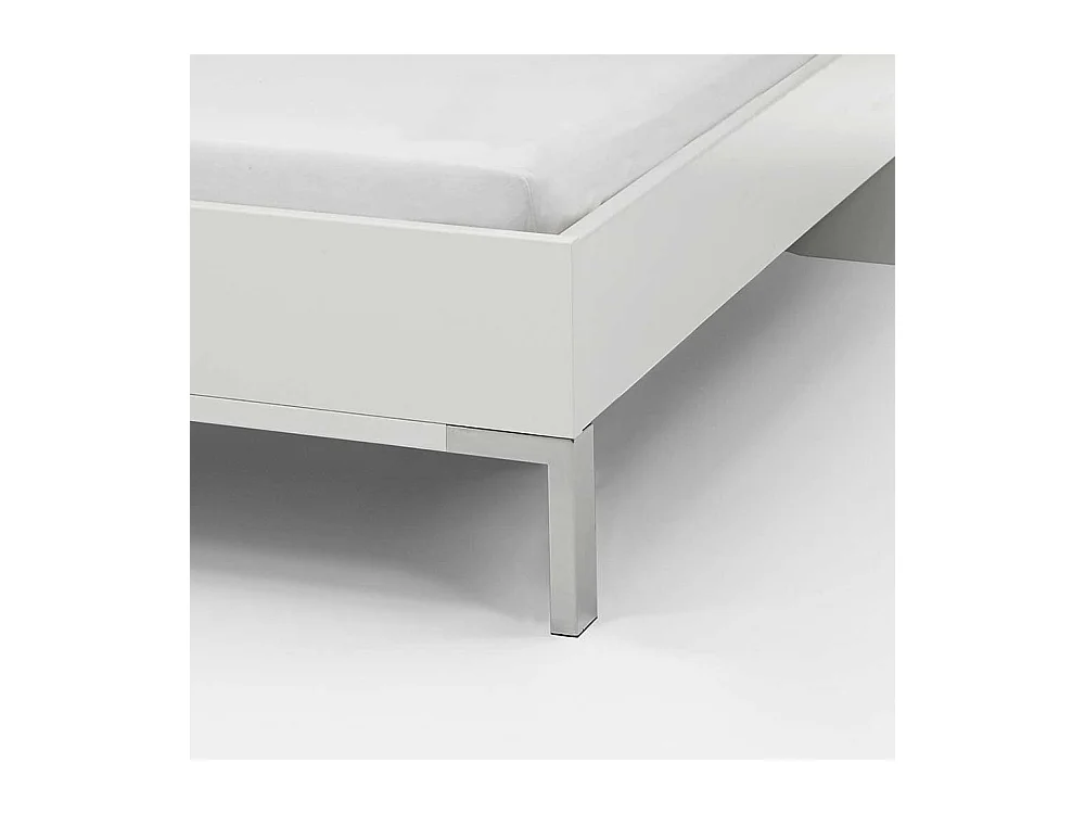 Bett in Polsterkopfteil in Grau Braun LED Beleuchtung