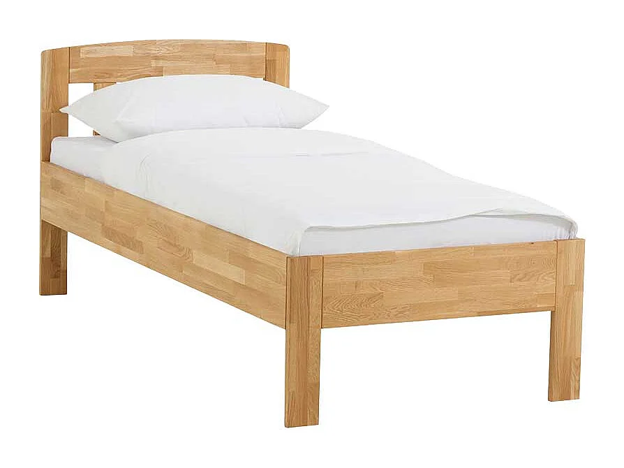 Singlebett aus Wildeiche Massivholz Honigfarben geölt