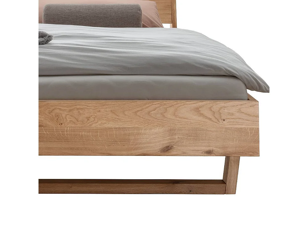 Doppelbett Holzbett in Wildeichefarben Kufengestell aus Holz