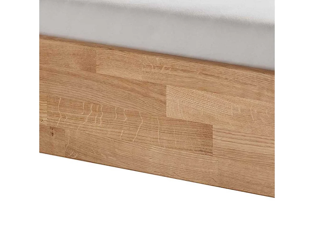 Einzelbett Massivholzbett aus Wildeiche Massivholz im Landhausstil