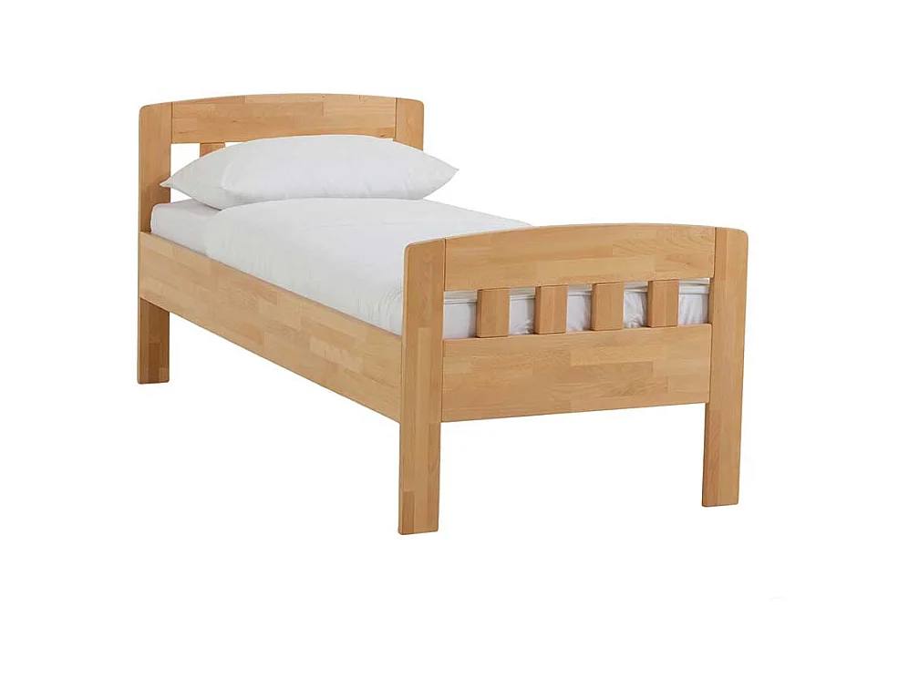 Einzelbett aus Buche Massivholz Komforthöhe