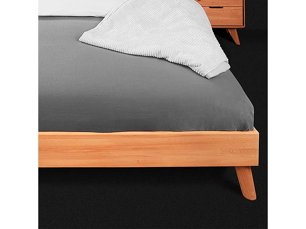 Massivholz Futonbett aus Kernbuche geölt Kopfteil (dreiteilig)